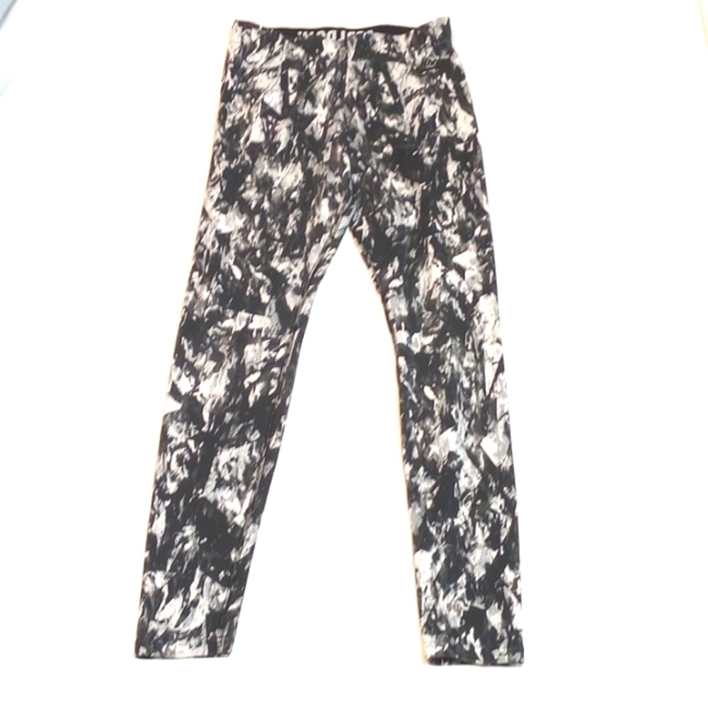 Women's Nike Leggings Sz S Black Pattern Just Do It Splatter Workout Sport Fun
